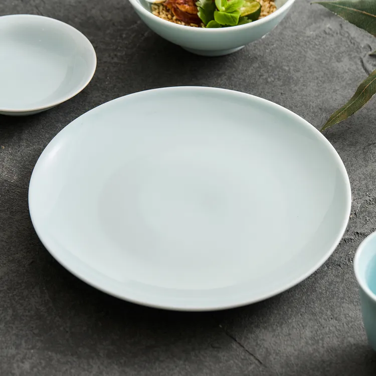 德化青瓷餐具2025新款特别好看的精致中式家用的陶瓷盘子餐盘平盘