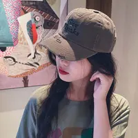 冷大娘 男女中大童百搭水洗磨破鸭舌帽休闲简约棒球帽帽子亲子款