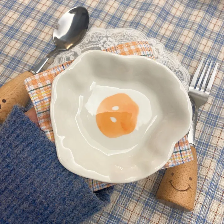 可爱日式陶瓷调味碟火锅麻辣烫蘸料碟ins酱油醋碗小碟子调味碗