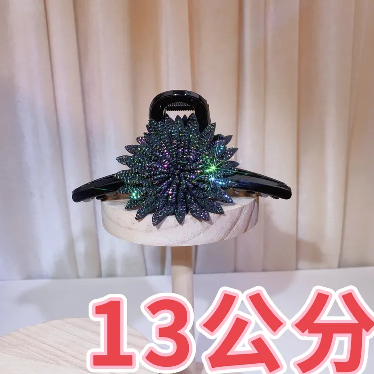 韩版秋冬新品厘米大抓夹轻奢时尚气质百搭小雏菊满钻 鲨鱼夹RT