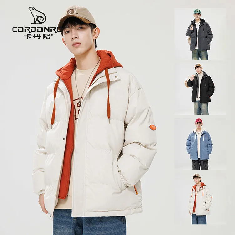 棉衣男装潮流四季流行男士运动短款连帽宽松加厚保暖冬季时尚休闲
