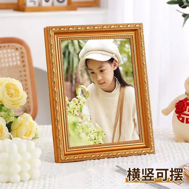 欧式实木相框可摆台挂墙适合照片展示6寸7寸8寸10寸12寸A4等尺寸