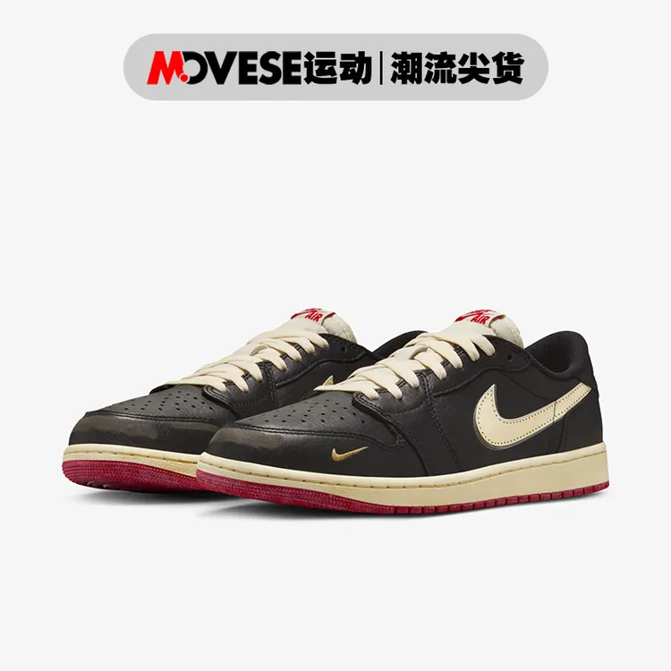 Air Jordan 1 Low联名款AJ1白黑红 男子低帮休闲板鞋IB8958-001