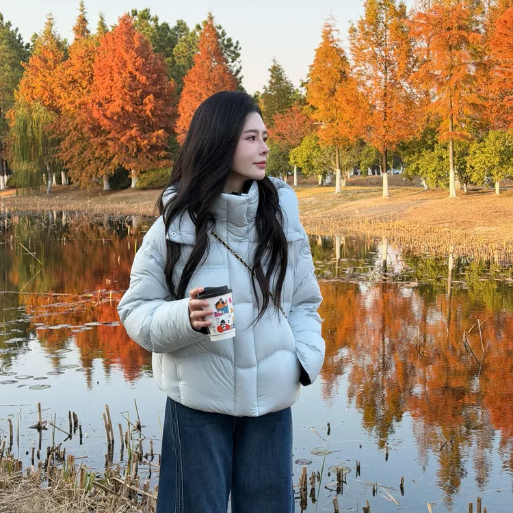 宿慕SUMU2025新款面包服泡芙女款短款羽绒服HD5010