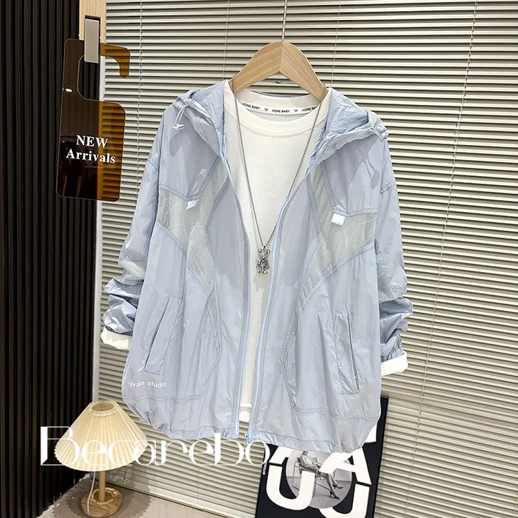 130-180【UPF50+】青少年夏季防晒衣男童薄款防晒服中大童儿童潮牌