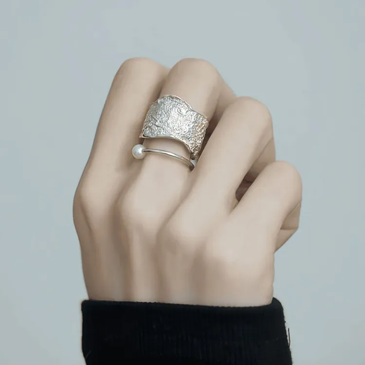 925银戒指 【细枝末节】小众设计感开口戒指女J221