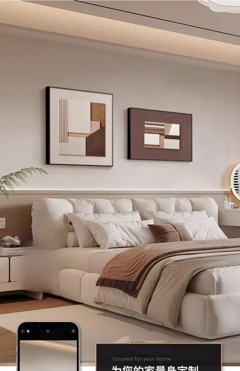简约现代卧室装饰画轻奢高级感客厅抽象餐厅床头背景墙卧室挂画