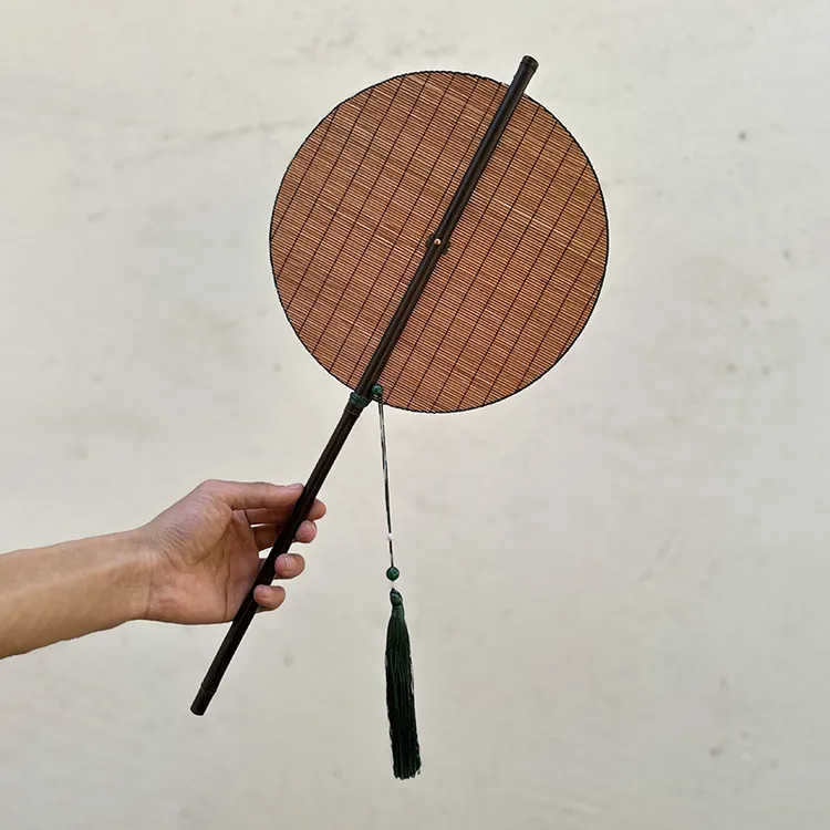 手工非遗腰扇竹编折叠中国风舞蹈团扇禅意新中式手作古风挂件扇子