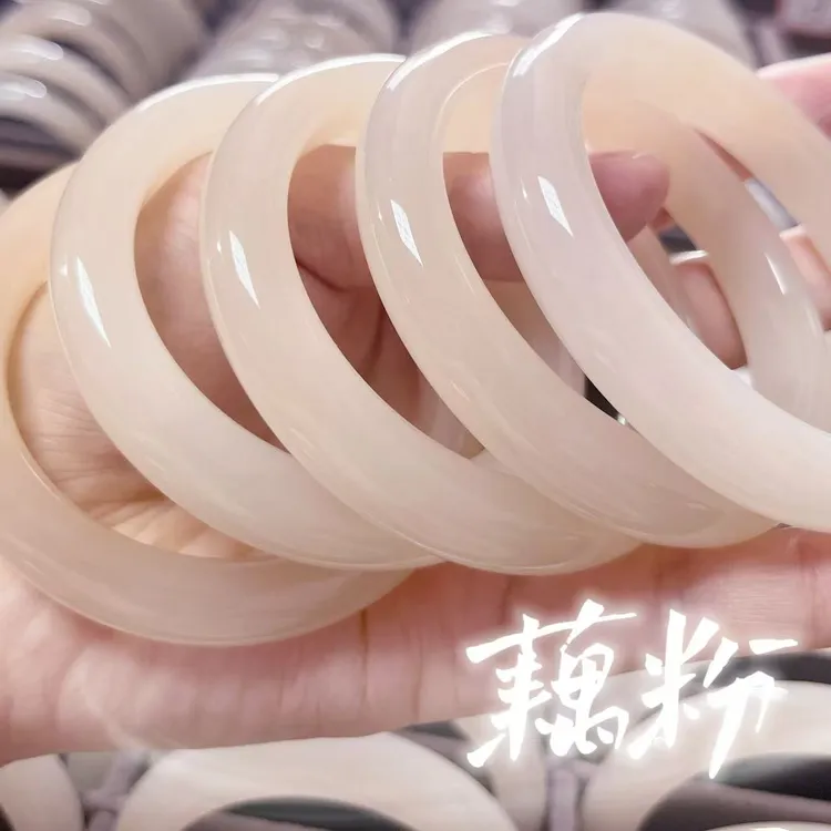 【扶摇】天然和田玉高冰藕粉正圈手镯贵气珠宝多样性正宗上等玉手镯