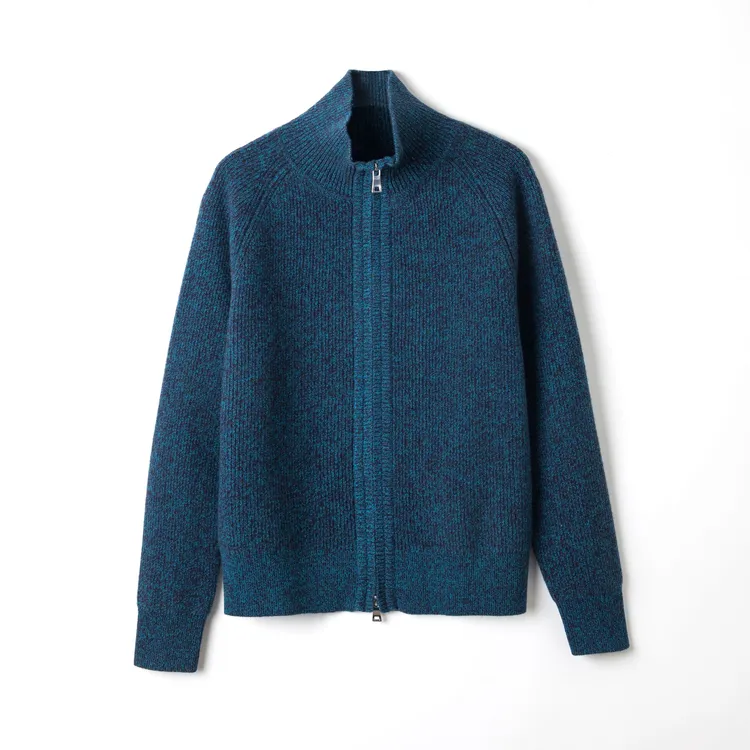 冬季100%羊毛双头拉链加厚保暖元宝针