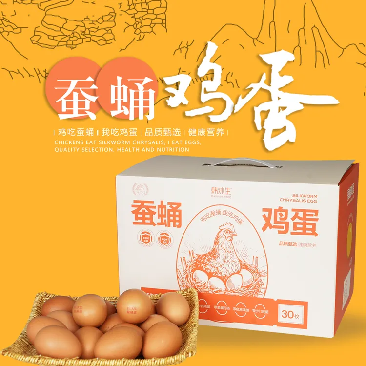 韩沐生东北特产新鲜蚕蛹蛋蚕蛹鸡蛋包邮到家