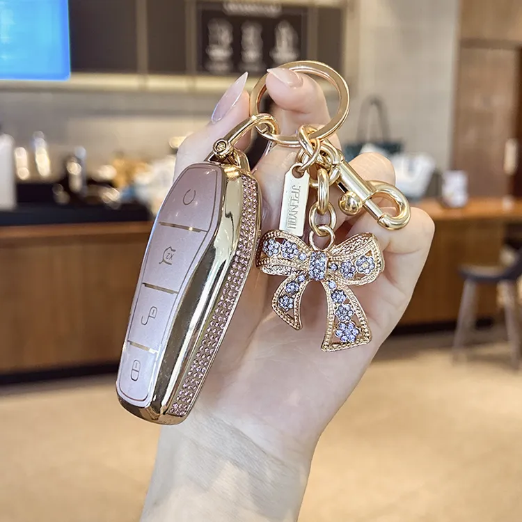 25款比亚迪车钥匙套汉evdmi海鸥元plus高档女钥匙扣海豚宋唐爆款