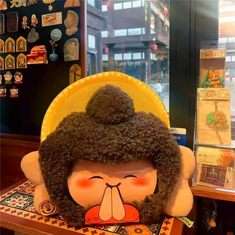 大同文创佛头帽山西佛光普照造型头套佛头帽耳朵吱吱响文创礼物