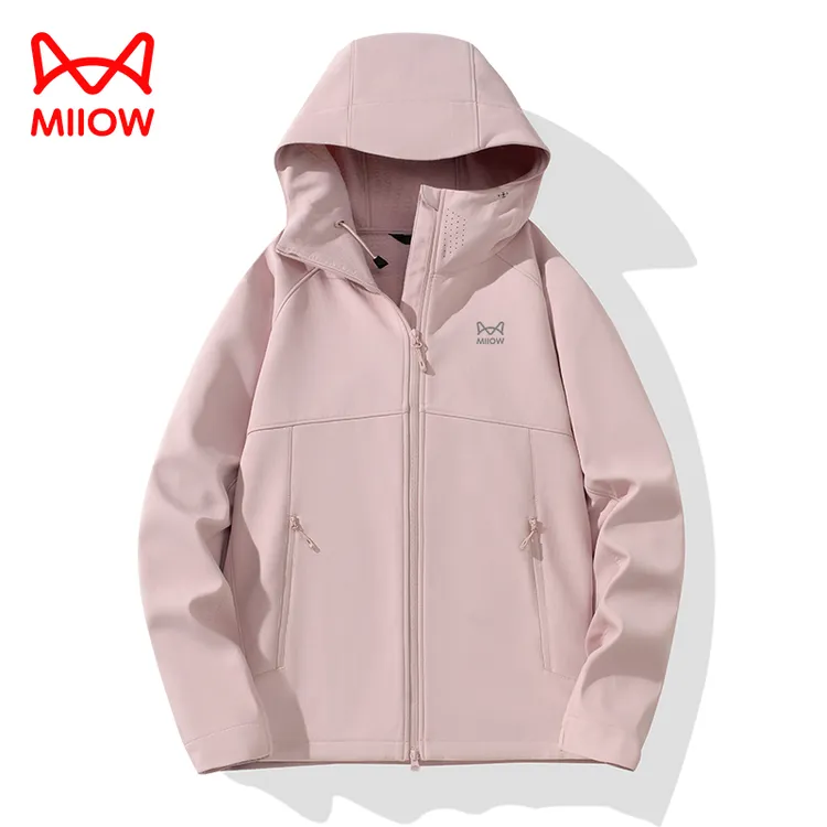 MIIOW CLASSIC/猫人经典秋冬季男女户外软壳衣情侣外套连帽夹克