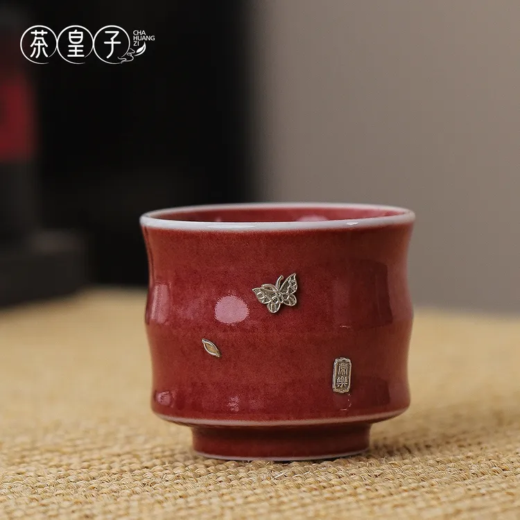 茶皇子主人杯个人专用单杯竹节杯陶瓷茶杯中式手工高档送礼品茗杯
