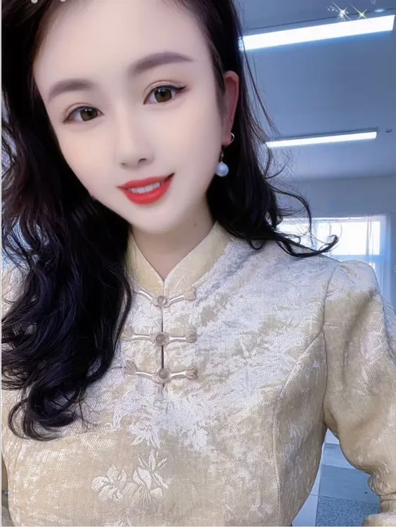 36款大码胖MM女长袖冬季加绒加厚小衫女装立领新中式打底衫盘扣