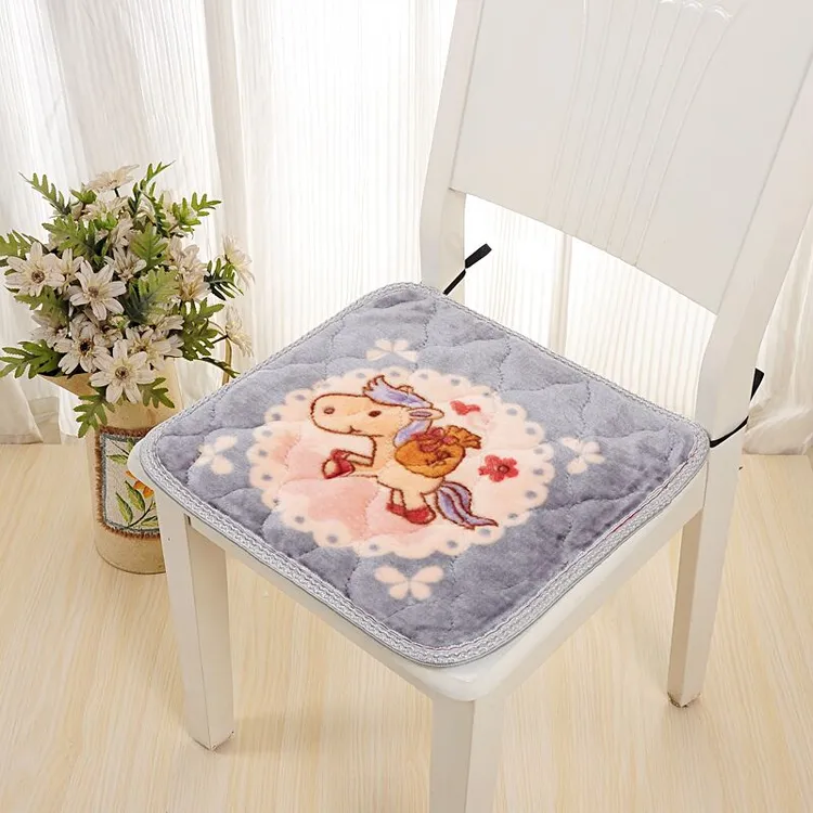 冬季加厚毛绒椅子垫办公室屁股垫防滑餐馆餐椅垫学生凳子垫