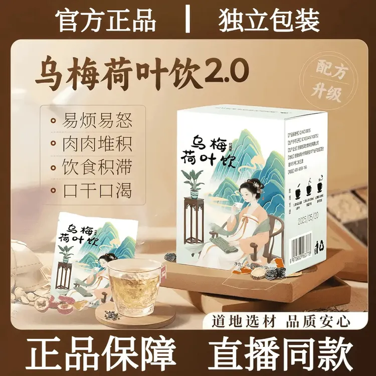 【浙江省中医院】乌梅汤2.0乌梅荷叶饮夏季冲饮乌梅荷叶茶固体饮料