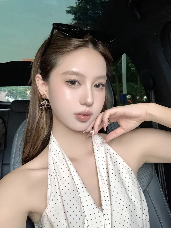铜合金耳饰 豹纹长款花瓣流苏耳环2025新款时髦复古气质耳饰女款