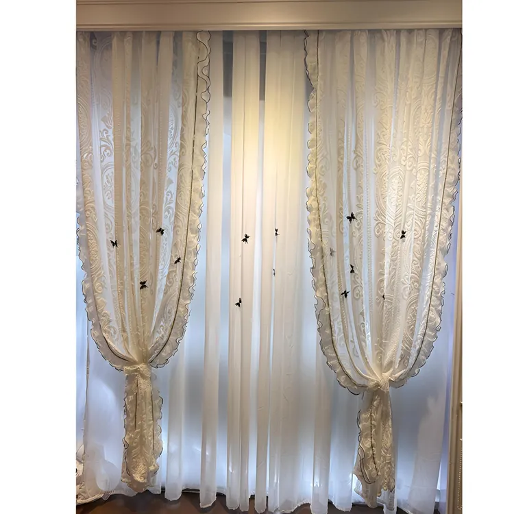 简约法式客厅窗帘新款