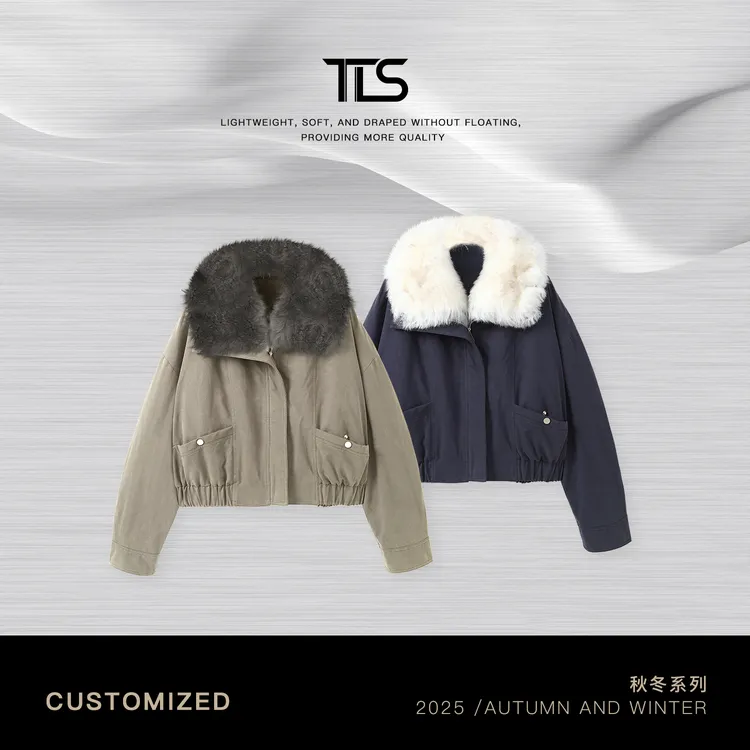 TT【暖宝宝】托斯卡纳羊毛皮毛一体90新标白鹅绒派克羽绒服Y5054