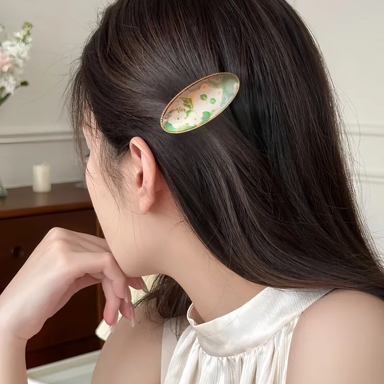 《鲁锦堂·贵人饰定》手工非遗宋锦猫咪发夹小狗发夹少女风学妹治愈