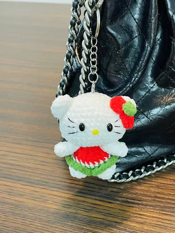 【成品挂件】手工钩织KT猫成品挂件毛线编织diy包挂成品手工diy礼物