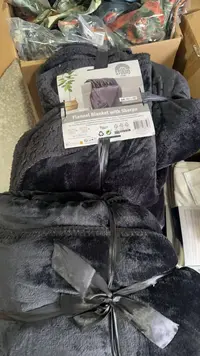 《兵哥外贸》3楼140×180黑色法兰绒/羊羔绒双层毯 发一张