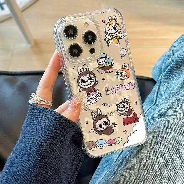拉布布适用iPhone16pro手机壳15Plus苹果14promax潮酷13磁吸x
