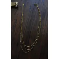 钛钢项链 G5420三叠戴项链金色百搭时尚简约