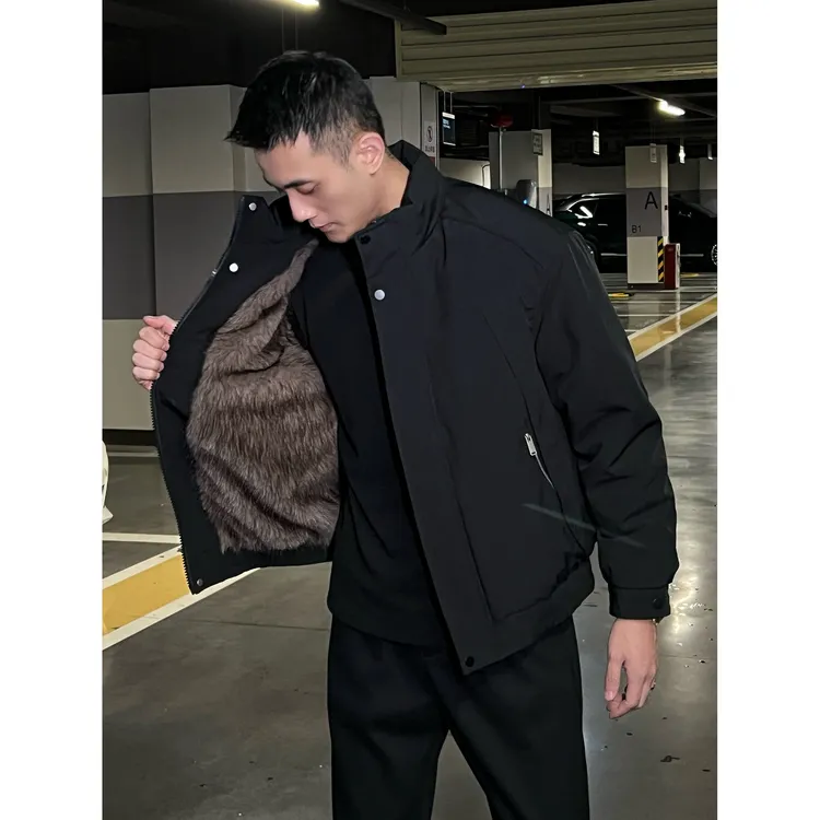 【冠什么希男装】 冬季「 美式座山雕 」重磅立领抗寒保暖羽绒服外套