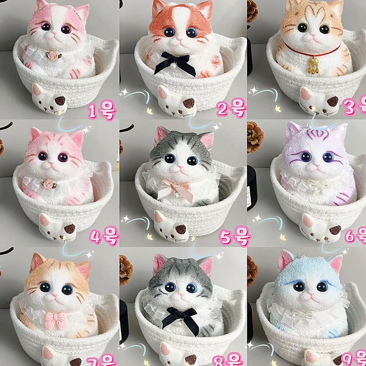 水感软糯胖猫捏捏乐可爱猫咪玩具玩偶解压礼物纯手绘DIY 