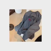 YC字母加绒深灰色卫衣