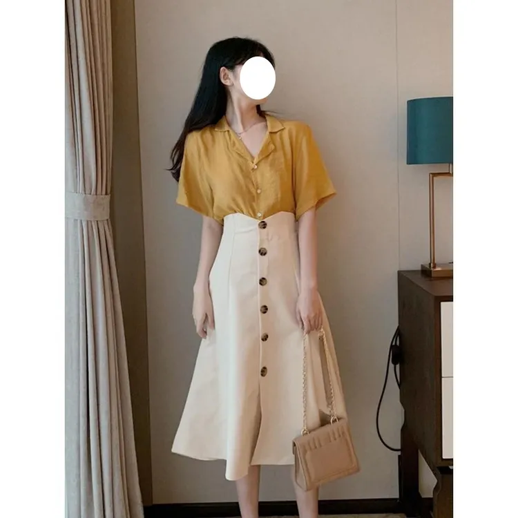 2025年新款夏季赫本轻熟风御姐法式复古气质女神范衣服两件套装女