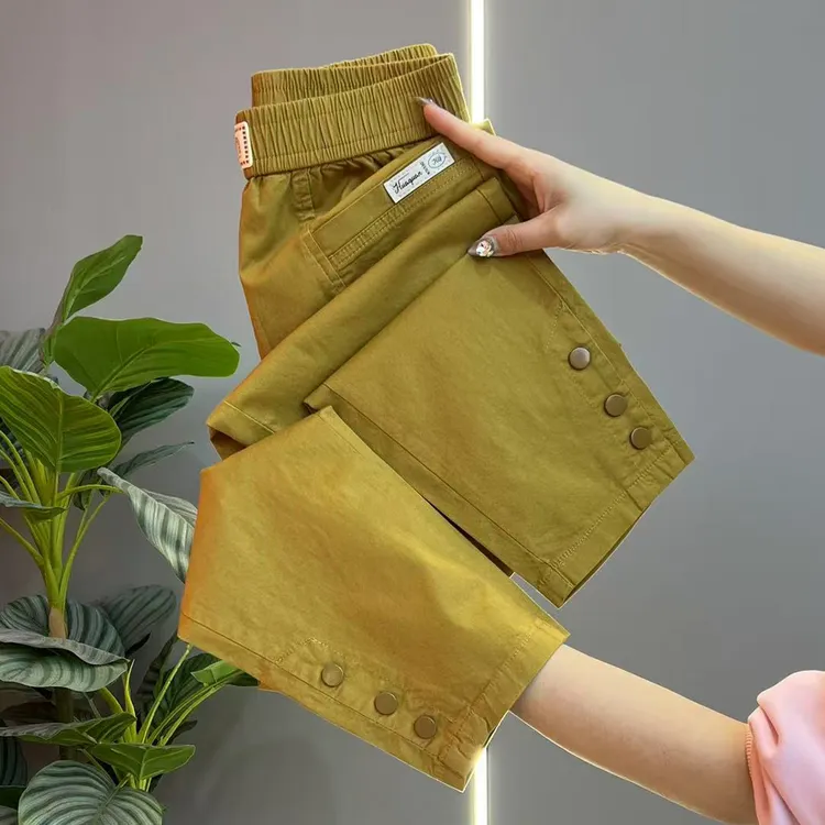 夏季新款水洗九分裤女薄款韩版宽松小脚女款哈伦裤洋气显瘦休闲裤