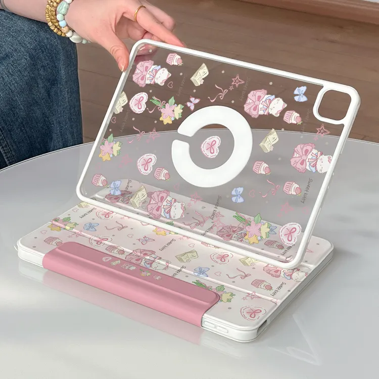 适用ipadair7保护套新款磁吸拆分ipad11平板10保护壳苹果旋转支架