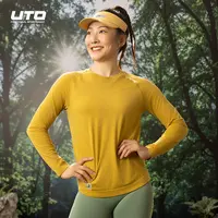 UTO/悠途羊毛运动长袖春秋男女款保暖吸汗快干户外跑步打底T恤衫