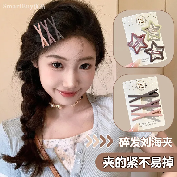 新款韩系刘海碎发bb夹子头饰发夹女前额侧边边夹发饰后脑勺一字夹