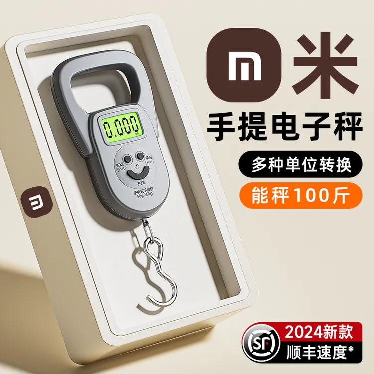 高精度手提电子秤小型快递称便携式家用钩商用吊勾弹簧行李称鱼器