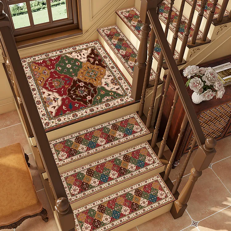 美式阶梯踏步楼梯垫软硅藻泥吸水速干垫子家用防摔楼梯台阶铺垫