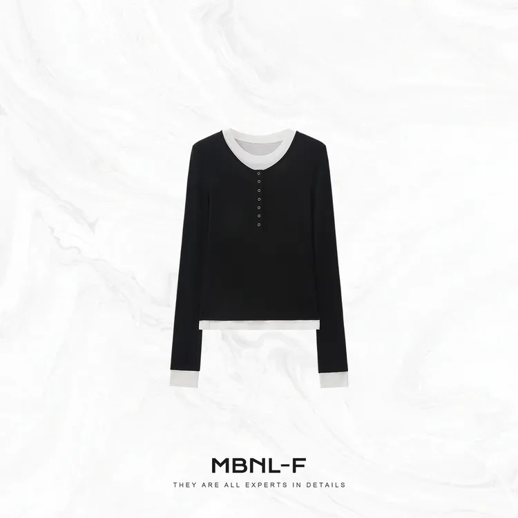 MBNL-F "亨利超模" 老钱极简真两件垂感T恤 秦磊XM-XSY0991