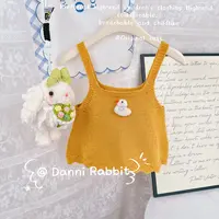 「Dannirabbit」【秋の物语】卡通简约小鸭子女童针织马甲【X-8346】
