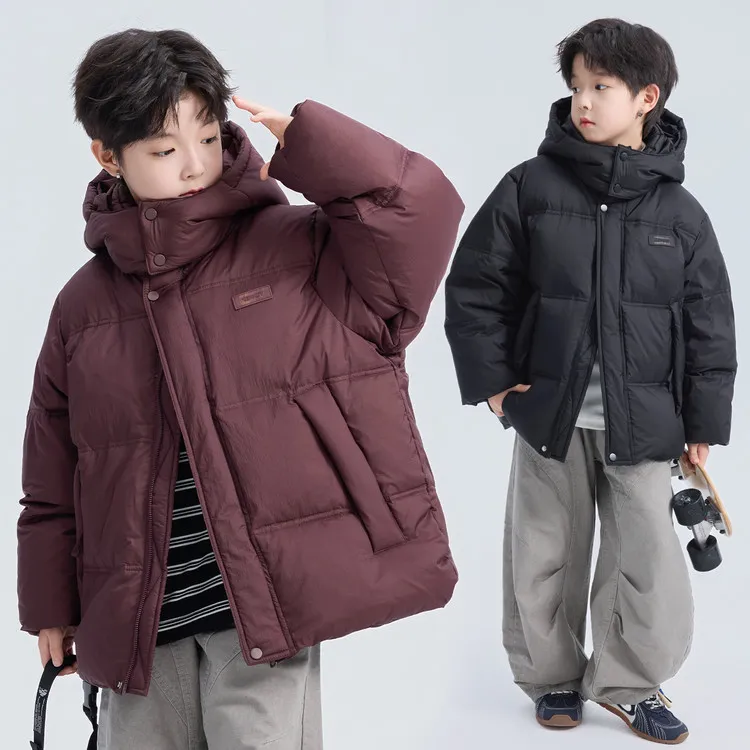 男童羽绒服轻奢潮流高级童装韩版儿童羽绒服冬季加厚大童冬装外套