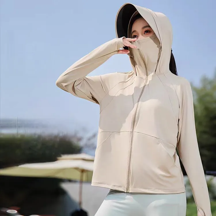 冰丝防晒衣女款2025新款夏季户外防紫外线透气凉感防晒服轻薄外套
