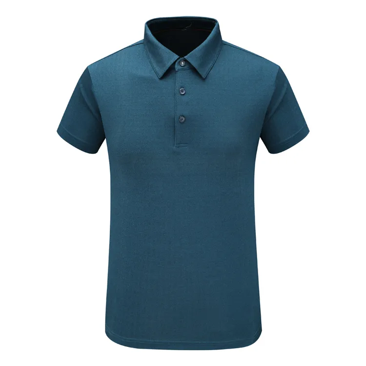 F3958鸟男式夏季短袖T恤 桑蚕丝翻领套头休闲商务上衣