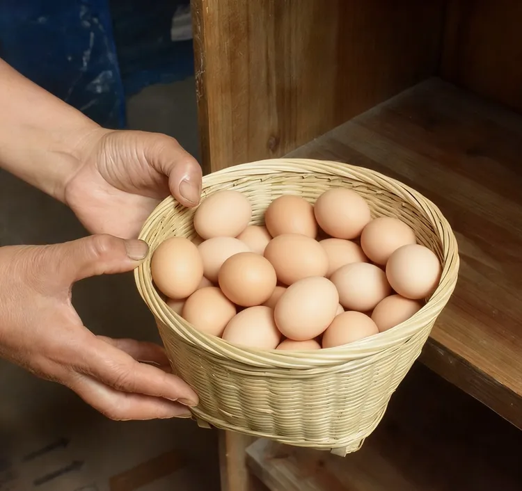 手工编织鸡蛋果筐小箩筐零食收纳筐精编织竹编篮子