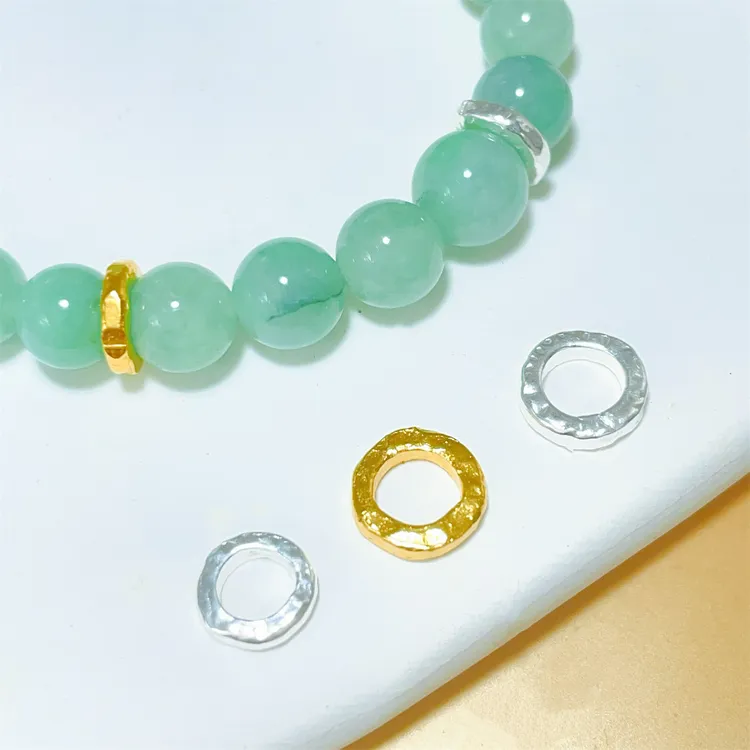 足银银制品 足银999光面隔片隔珠 DIY编绳手串手链银配件水晶串珠