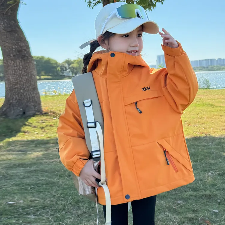 女童冲锋衣三合一秋冬加厚外套韩版儿童可拆卸冬季女宝宝防风衣服