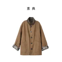 新品预热【25CS162】文艺风单排扣小外套女装时尚