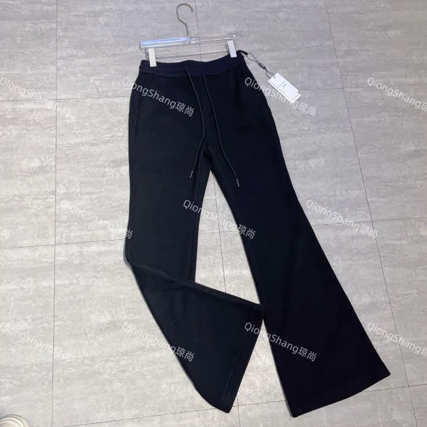 琼尚-新款磨毛橡皮头微喇叭裤216901